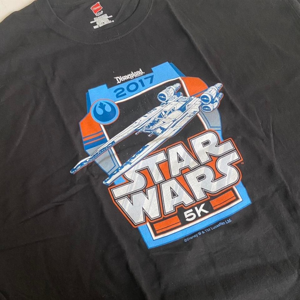 2017 Disneyland‎ Star Wars 5K T-Shirt 2XL sBlack runDisney Event Exclusive